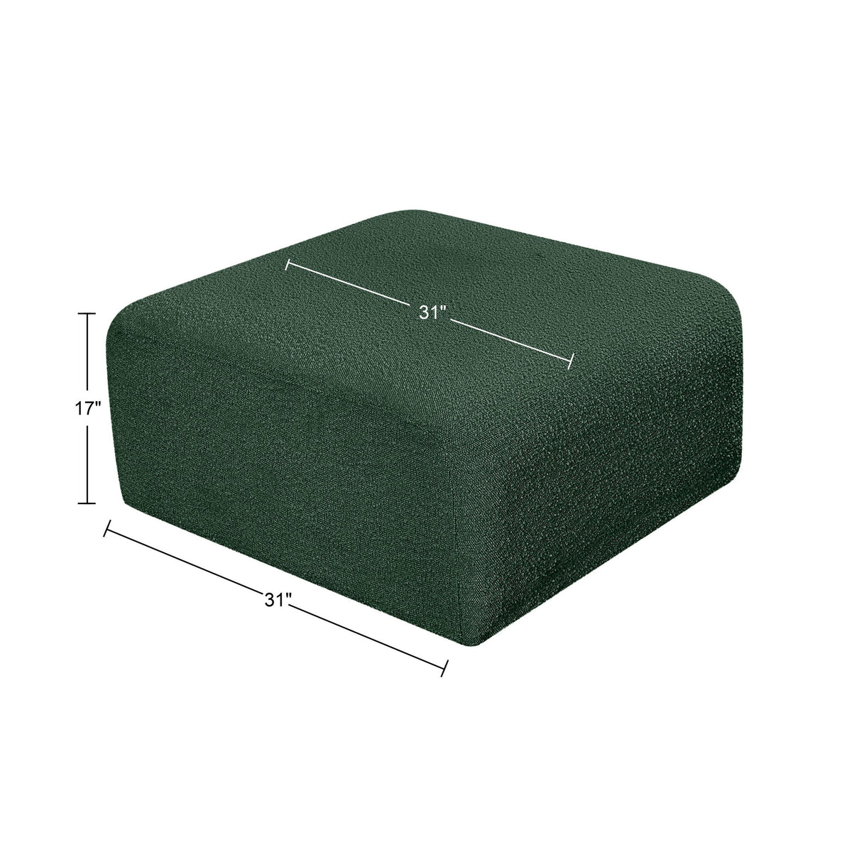 Arc - Boucle Fabric Ottoman