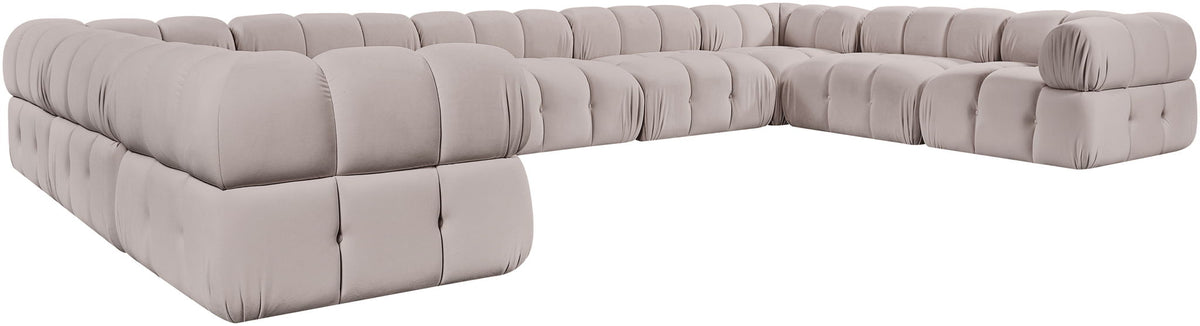 Orin - Velvet Performance Fabric Upholstered 9 Piece Sectional