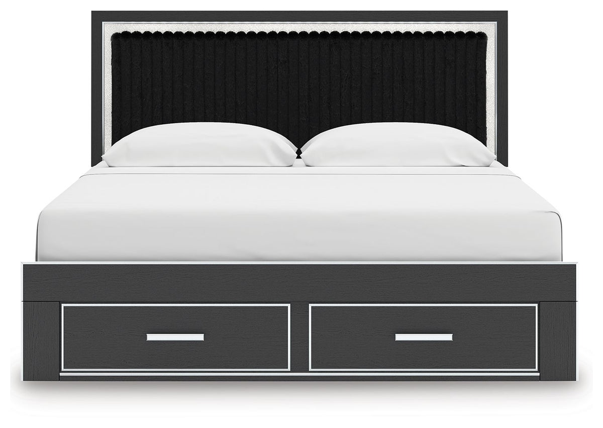 Zuraleus - Upholstered Panel Platform Storage Bed