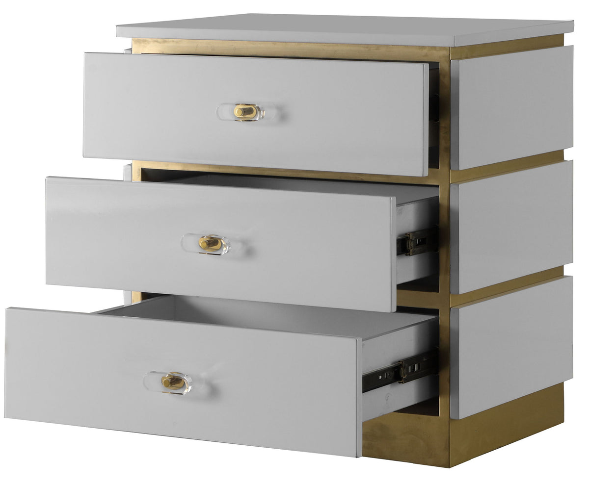 Esme - Side Table - White Lacquer