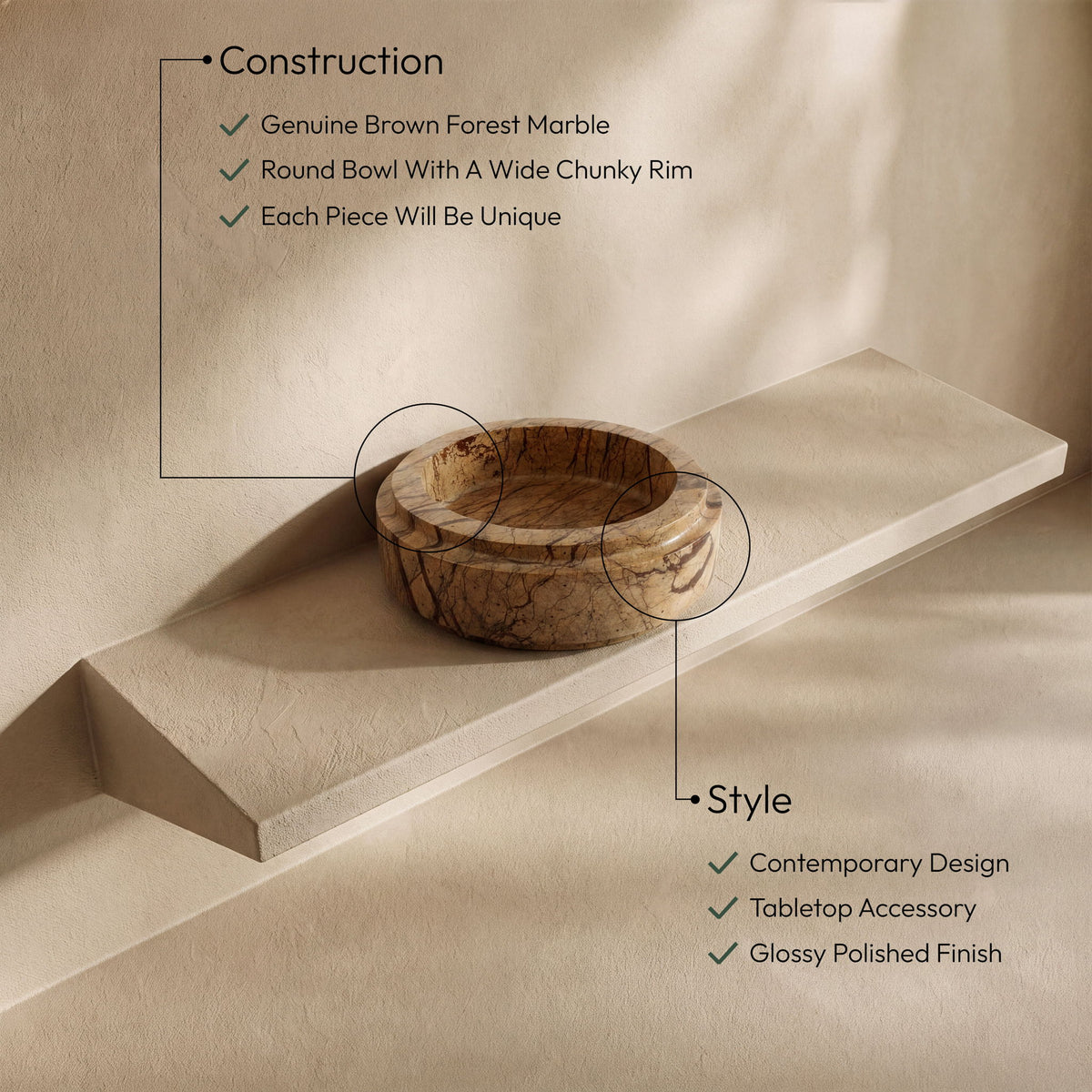 Parsons - Genuine Marble Bowl