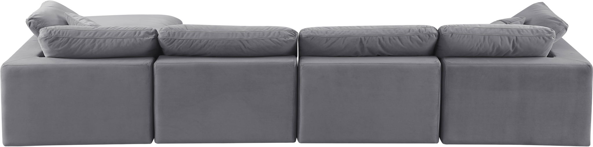 Comfy - 5 Piece Velvet Modular Sectional With Chaise