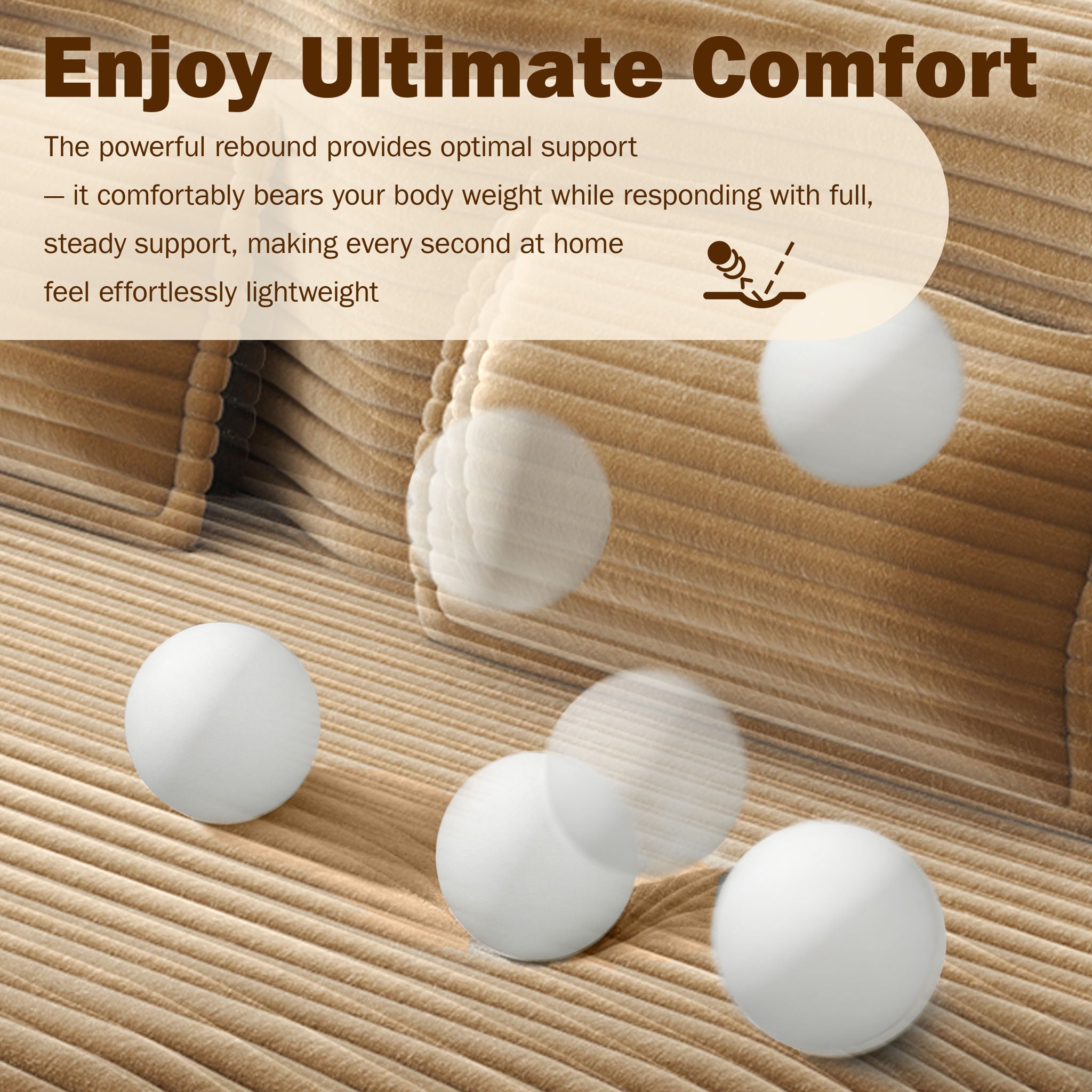 Modern Floor Sofa With 2 Pillows, Convertible Twin Size Folding Mattress For Living Room