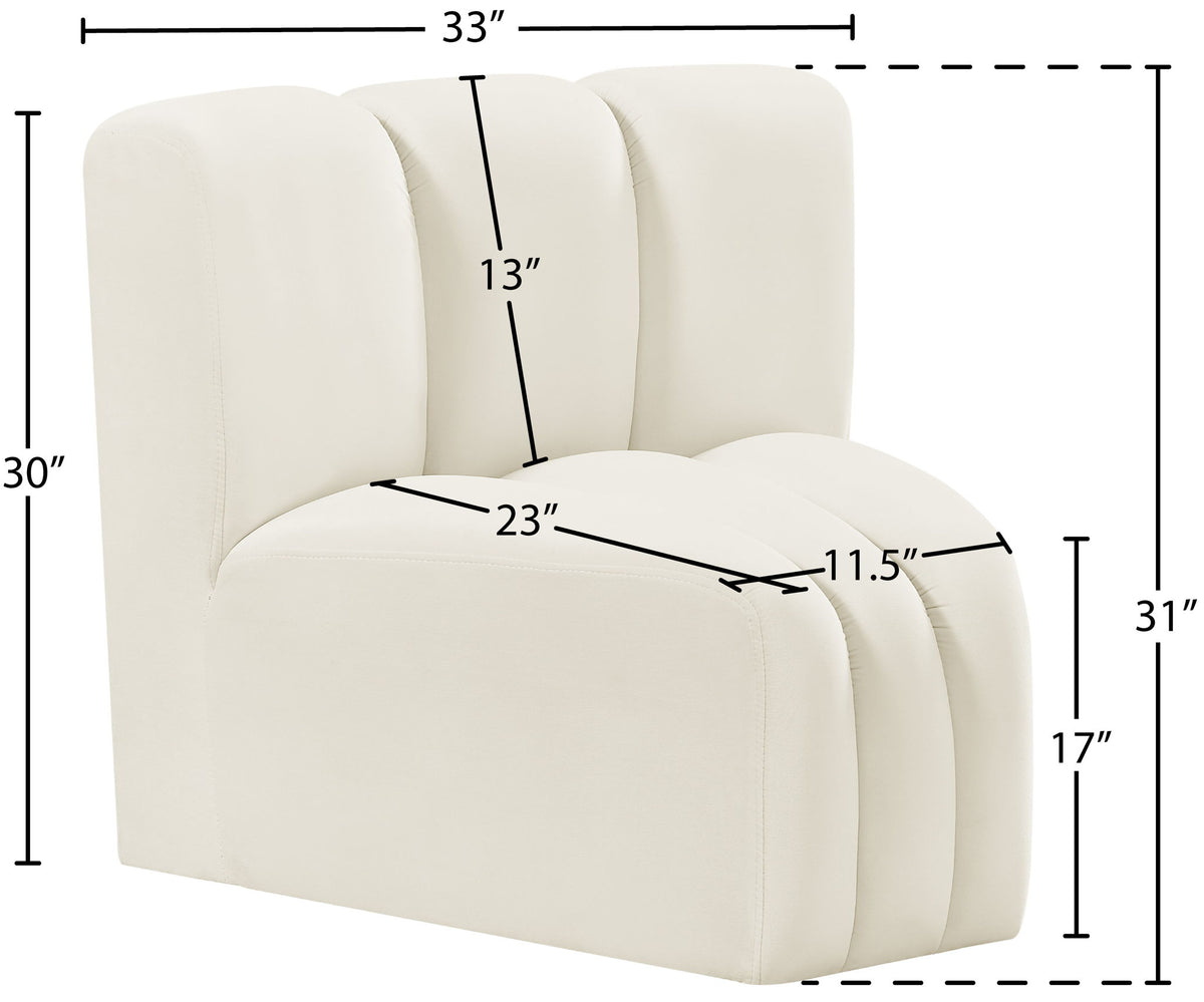 Arc - Velvet Curved Corner Chair