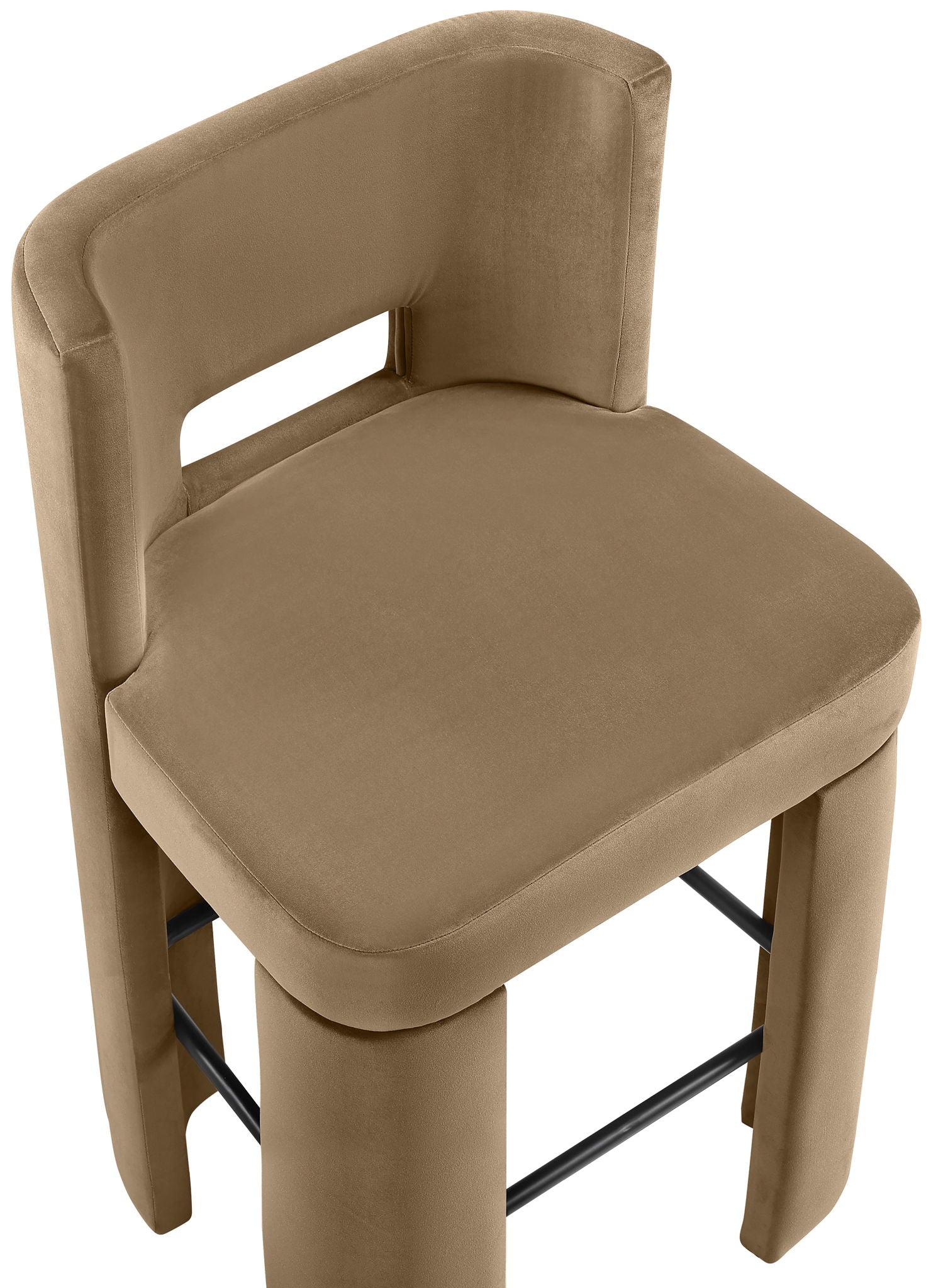 Zuno - Velvet Performance Fabric Upholstered Bar Stool (Set of 2)