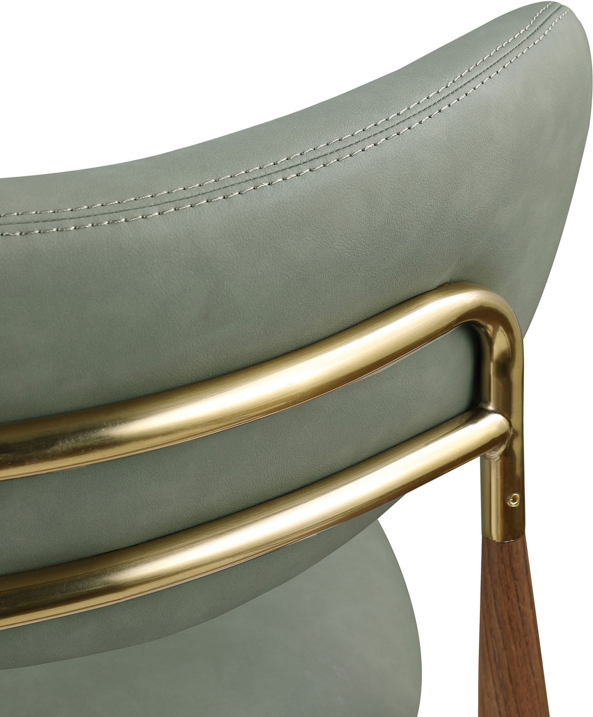 Ronda - Vegan Leather Upholstered Dining Side Chair - Walnut Legs