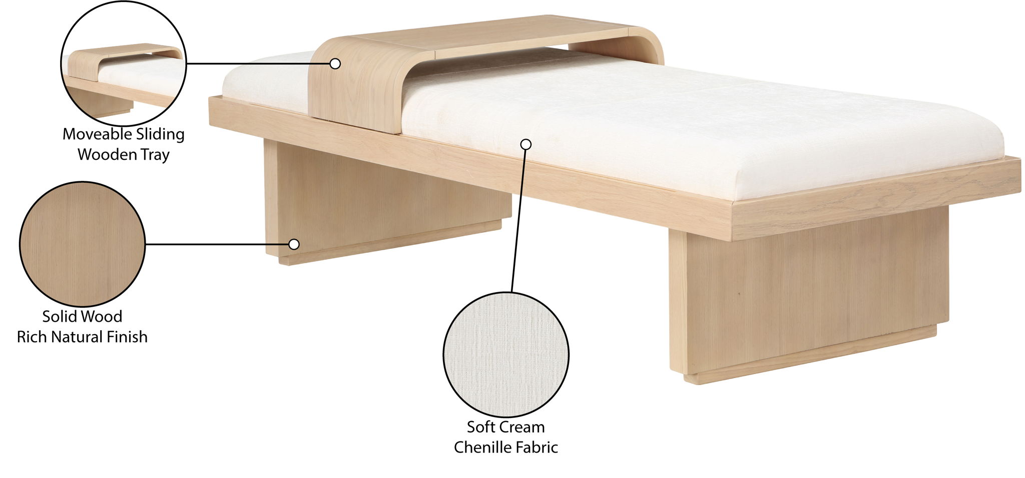 Arlington - Bench - Natural Base