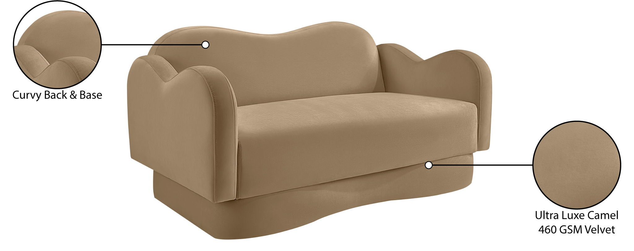 Bloom - Velvet Loveseat