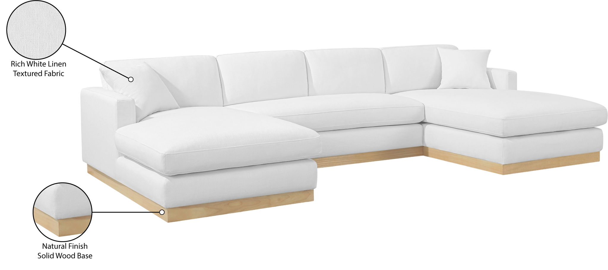 Johanna - 3 Piece Sectional - Natural Base