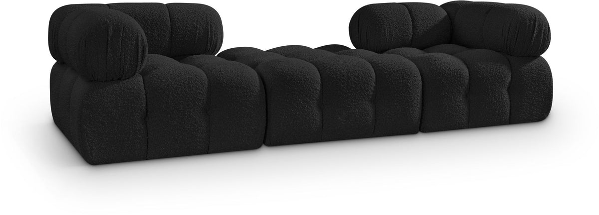 Ames - 3 Piece Boucle Modular Sofa With 1 Backless Seat