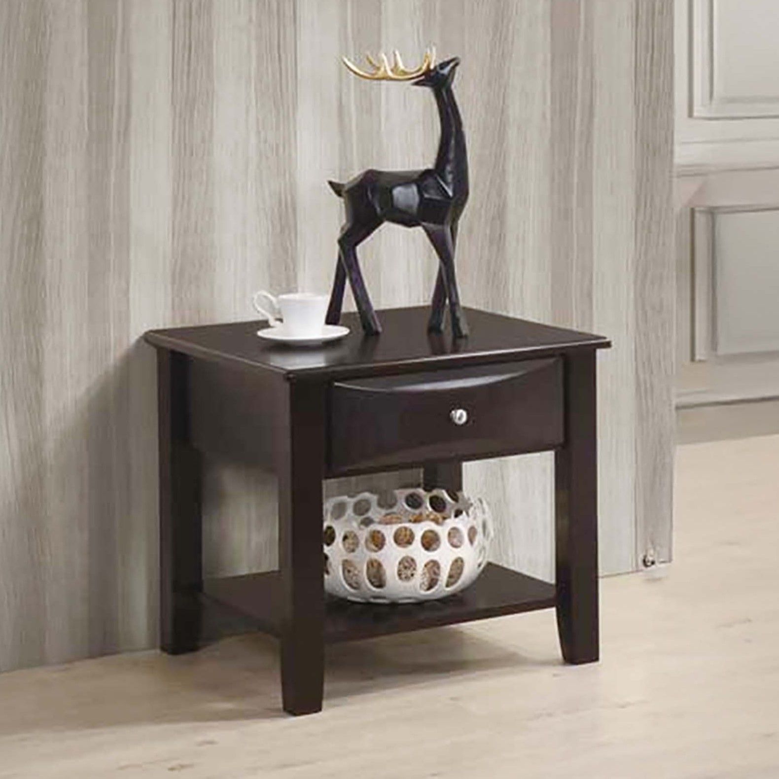 Table Set With Drawers And Open Shelf Storage