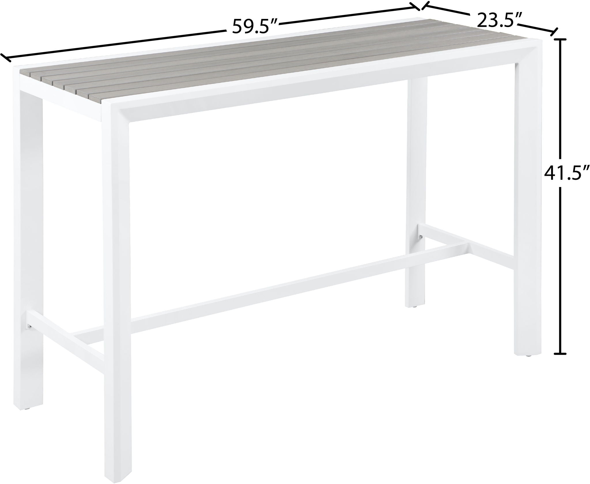 Nizuc - Outdoor Patio Rectangle Bar Table