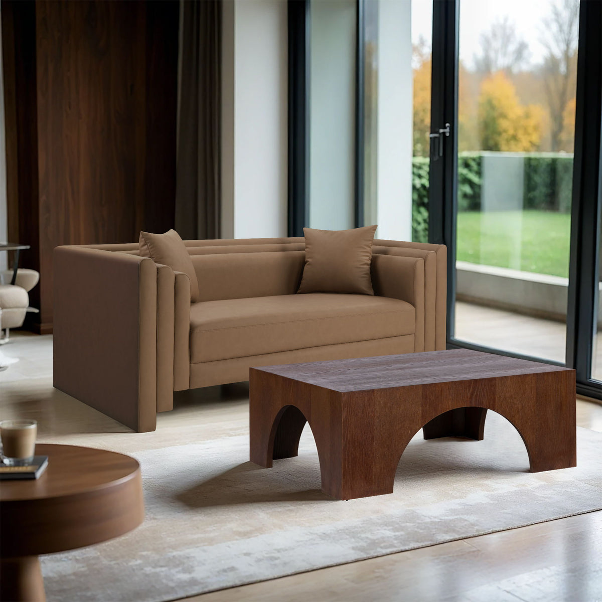 Everett - Vegan Leather Upholstered Loveseat