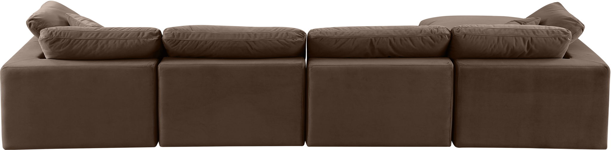 Comfy - 5 Piece Velvet Modular Sectional With Chaise