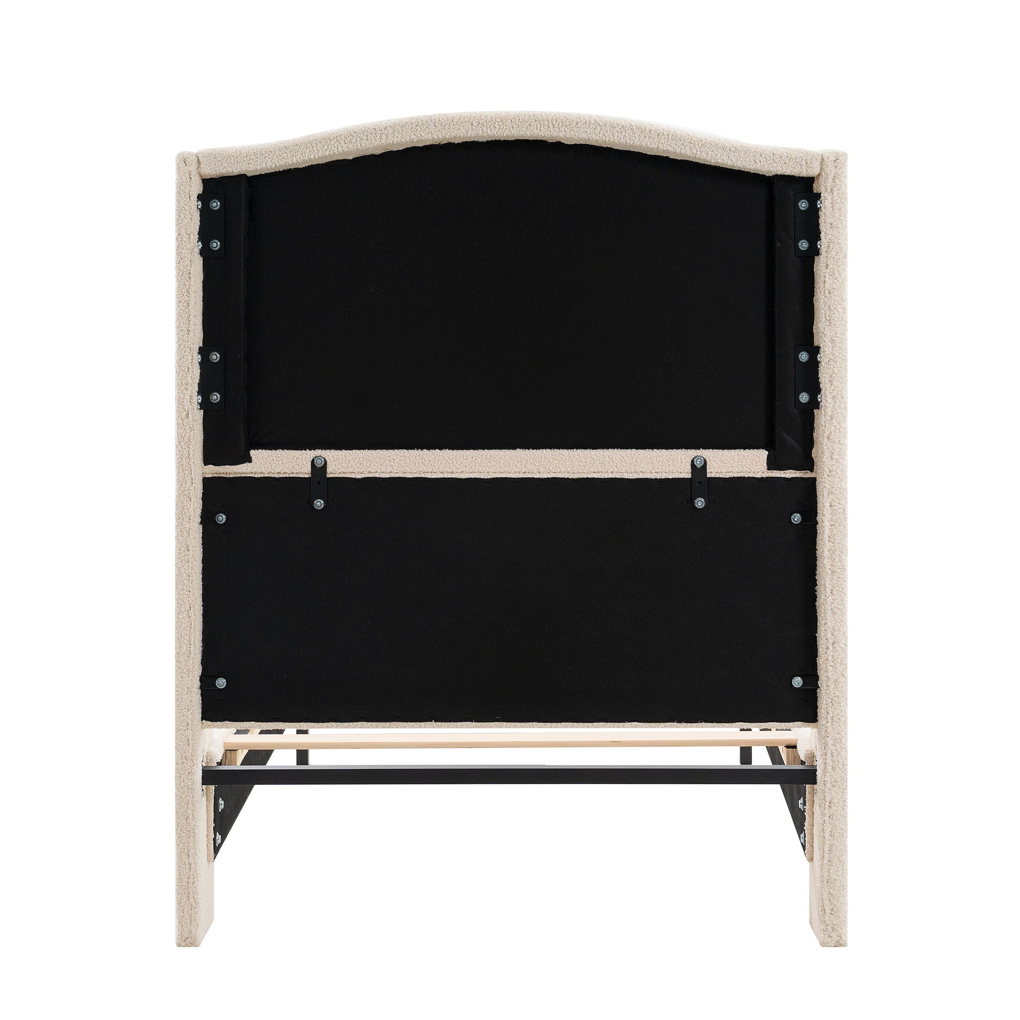 Platform Bed Frame With Tall Headboard And High Footboard