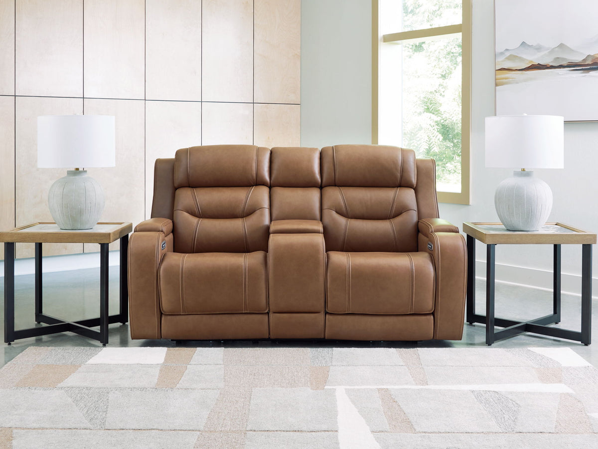 Knightington - Power Reclining Loveseat With Audio Seating