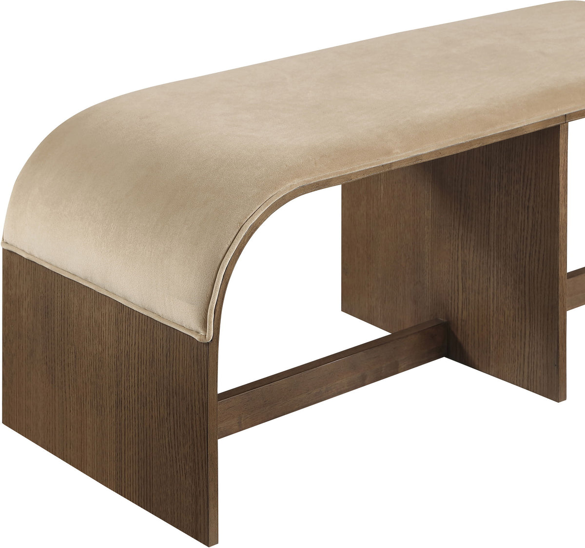 Sable - 52" Velvet Performance Fabric Upholstered Bench