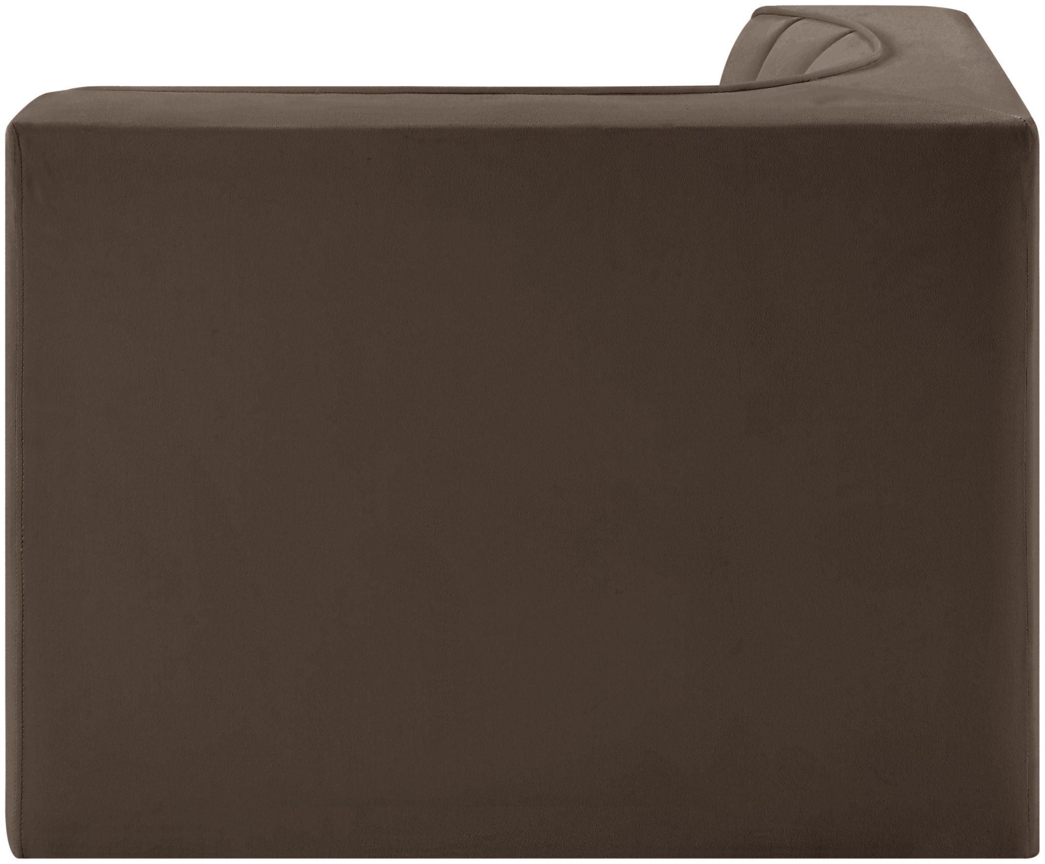 Rummi - Velvet Performance Fabric Upholstered Modular Corner Chair