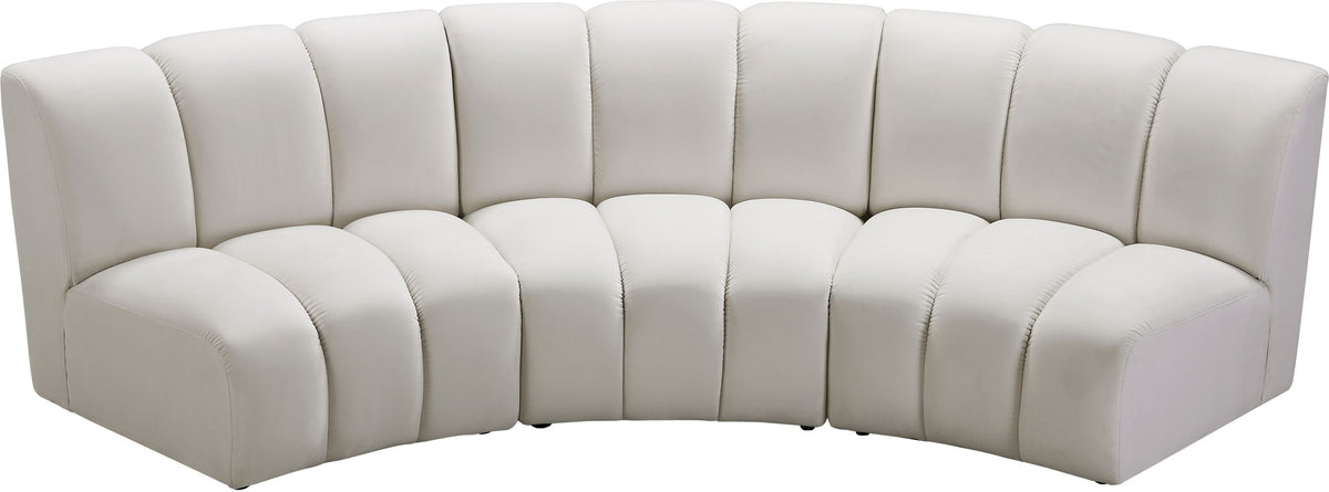 Infinity - 3 Piece Velvet Modular Sectional