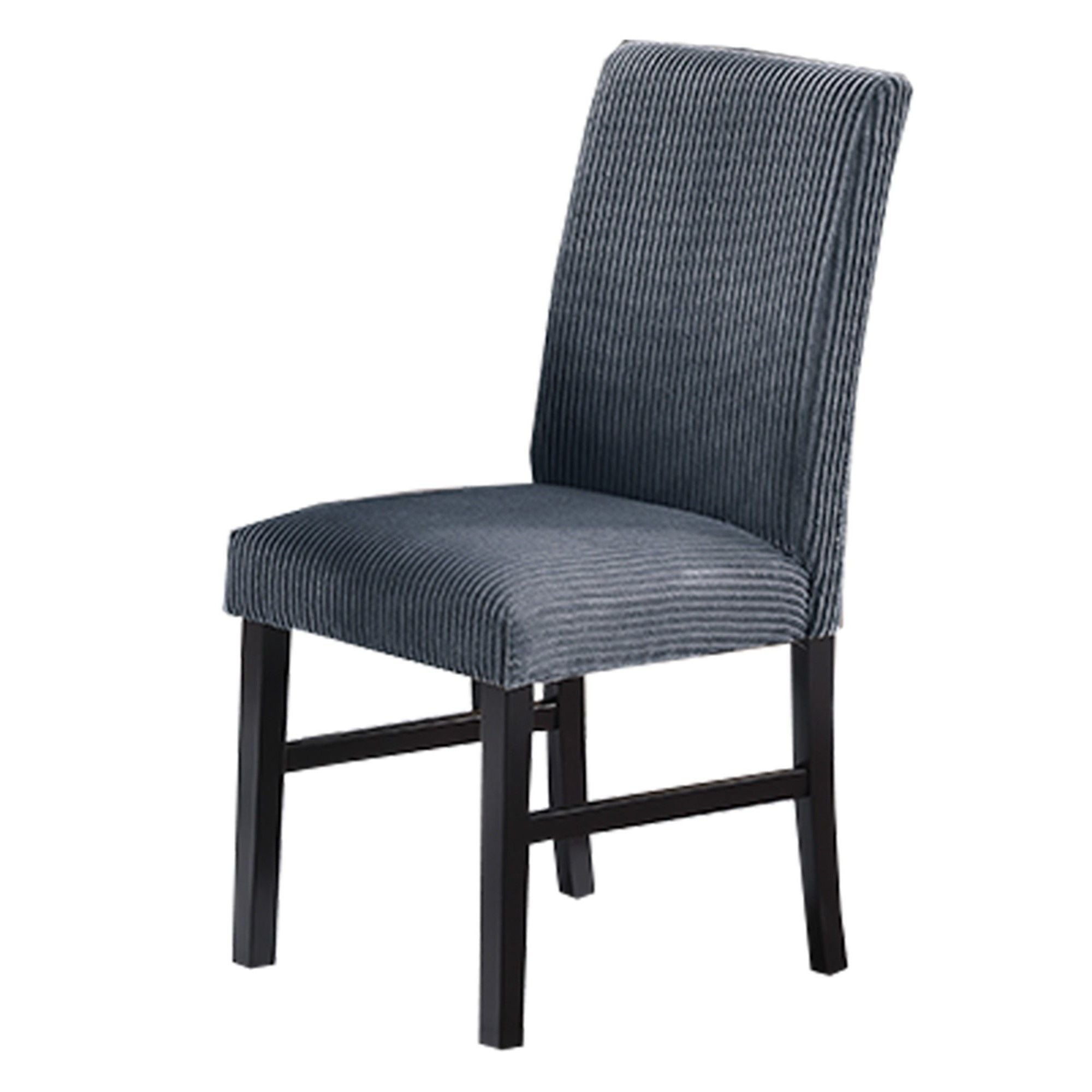 5 Piece Dining Set Chairs, Table With Lower Shelf - Black / Dark Gray / White