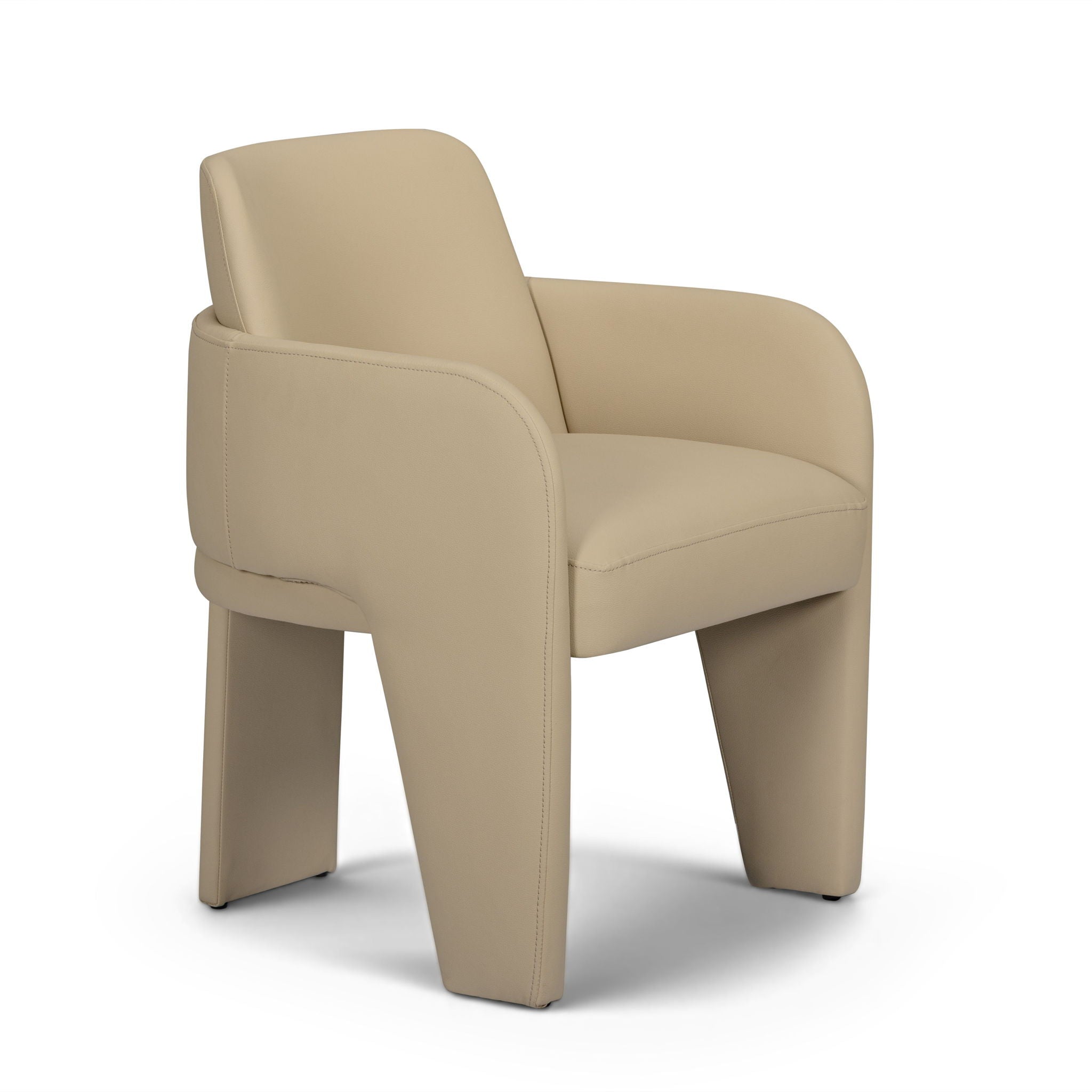 Leo - Performance Vegan Leather Dining Chair - Taupe
