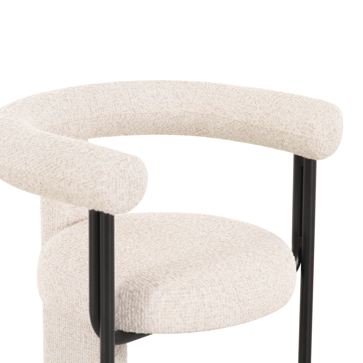 Synn - Performance Boucle Dining Chair - Cream