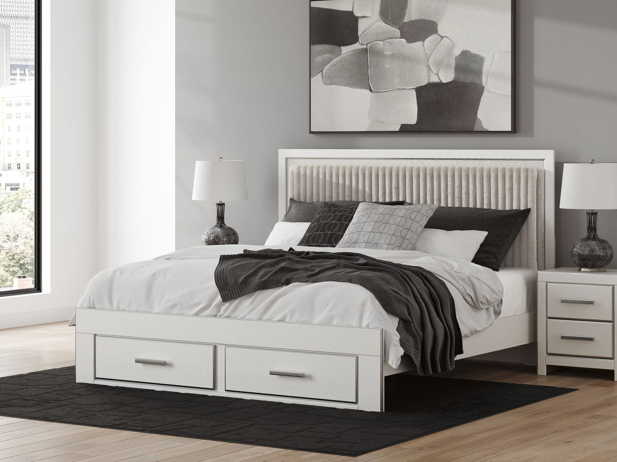 Zuraleus - Upholstered Panel Platform Storage Bed
