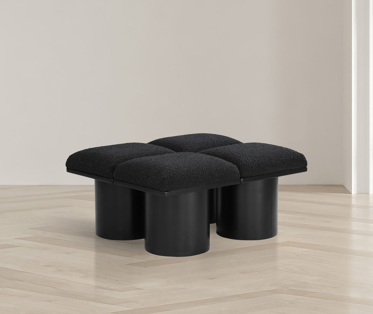 Pavilion - 4 Piece Modular Bench With Black Base