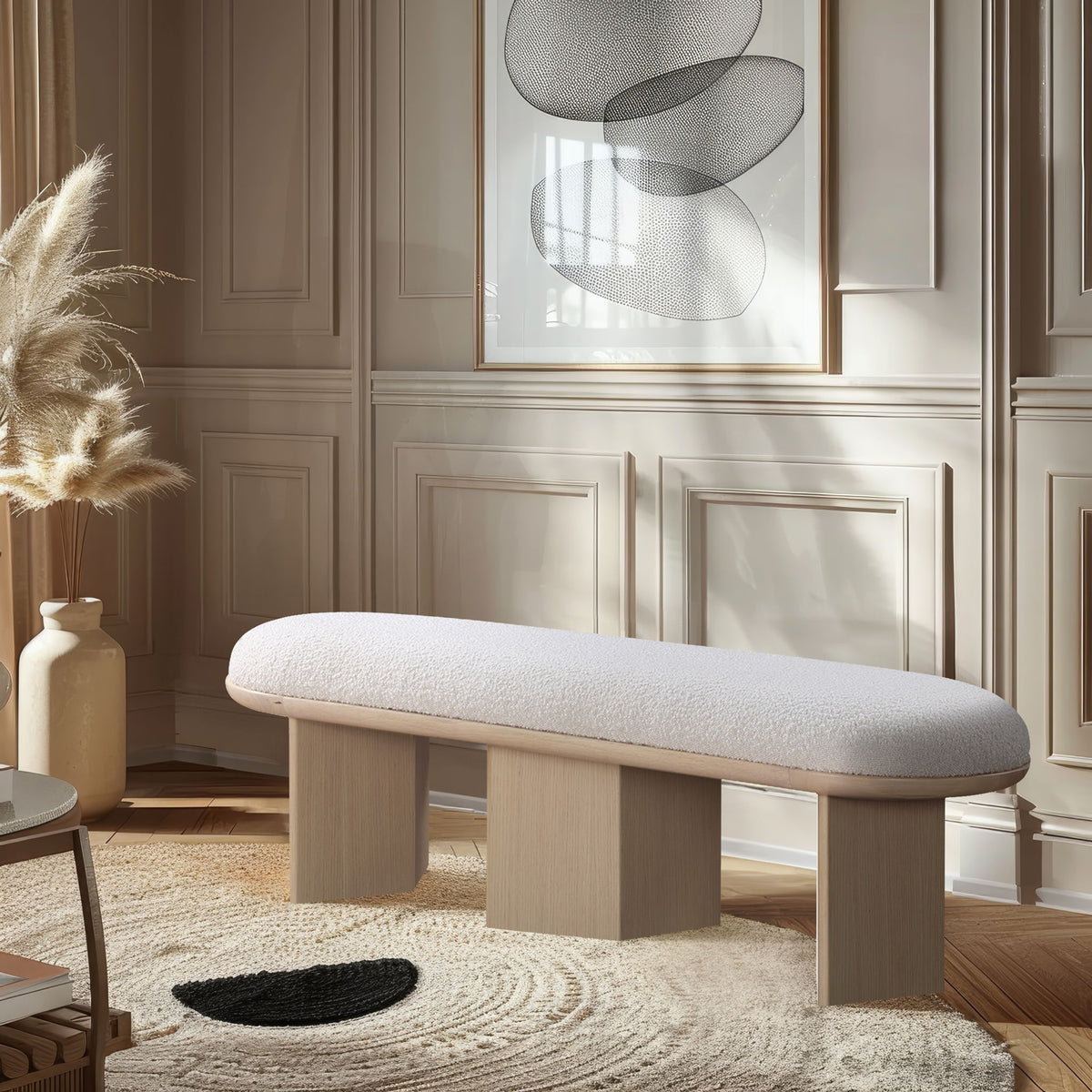 Wilshire - Bench With Natural Base