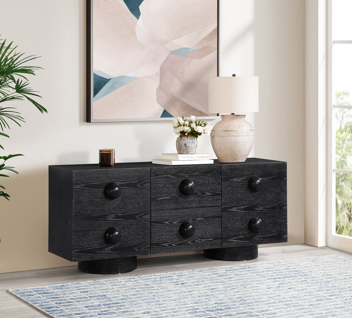 Bubble - Rubberwood with Oak Veneer Sideboard / Buffet
