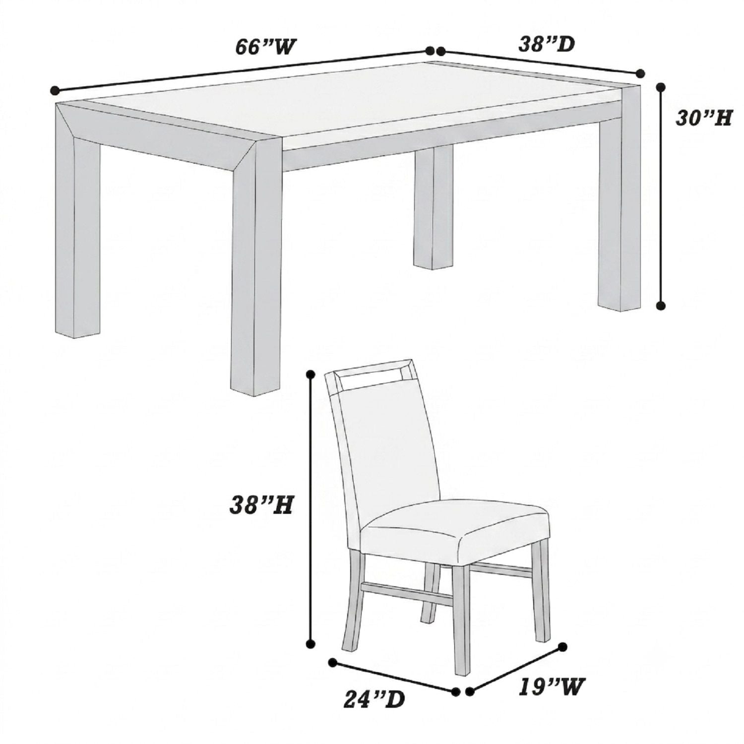 Dining Set With Table And Side Chairs