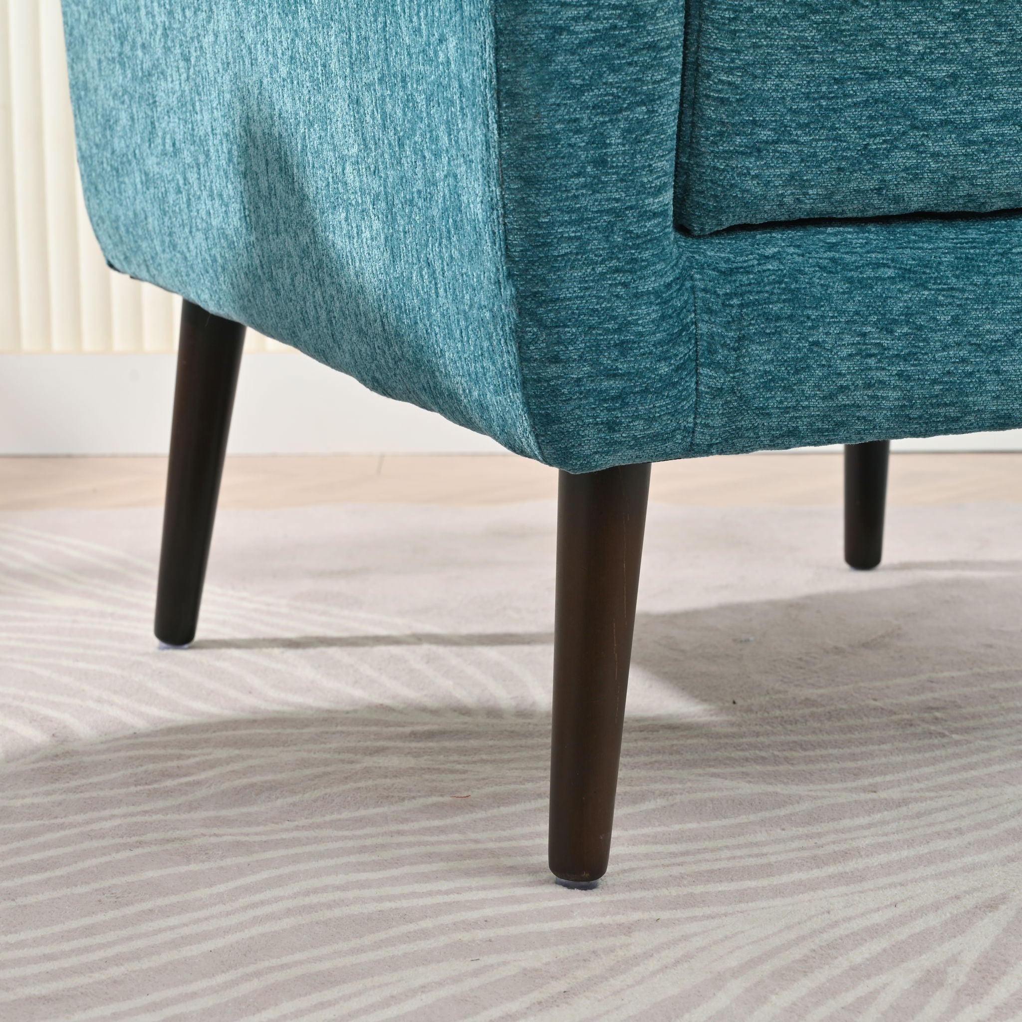 Modern Accent Chair Upholstered Foam Filled Living Room Chairs Comfy Reading Chair Mid-Century Modern Chair With Fabric Lounge Arm Chairs Armchair For Living Room Bedroom
