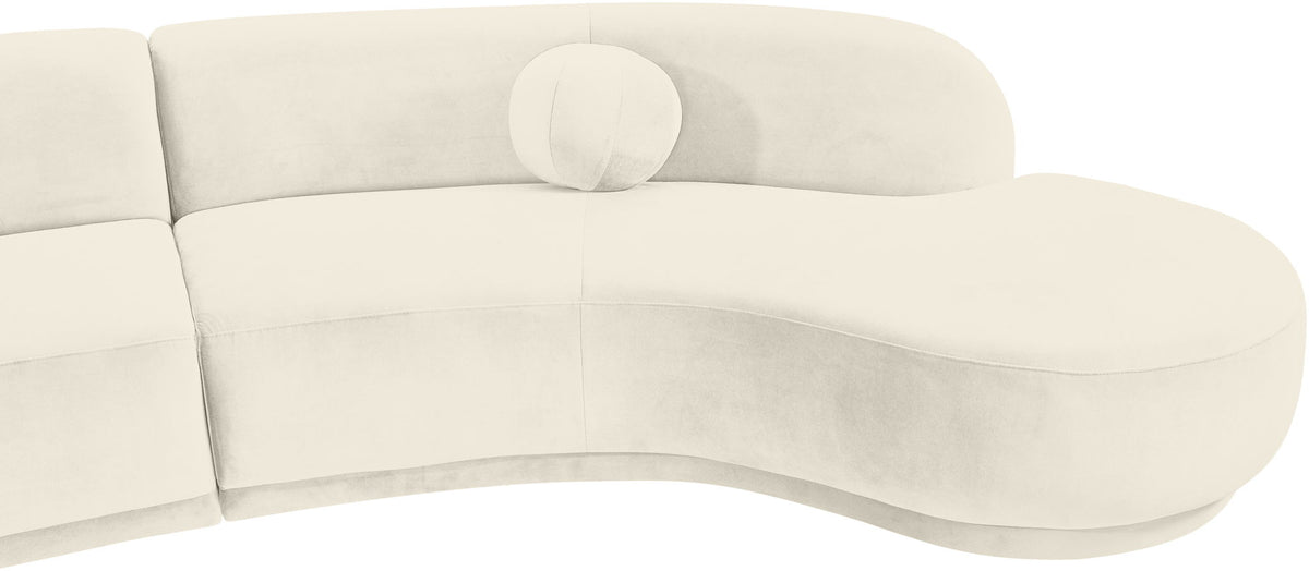 Avra - 177.5" Velvet Performance Fabric Upholstered Sectional