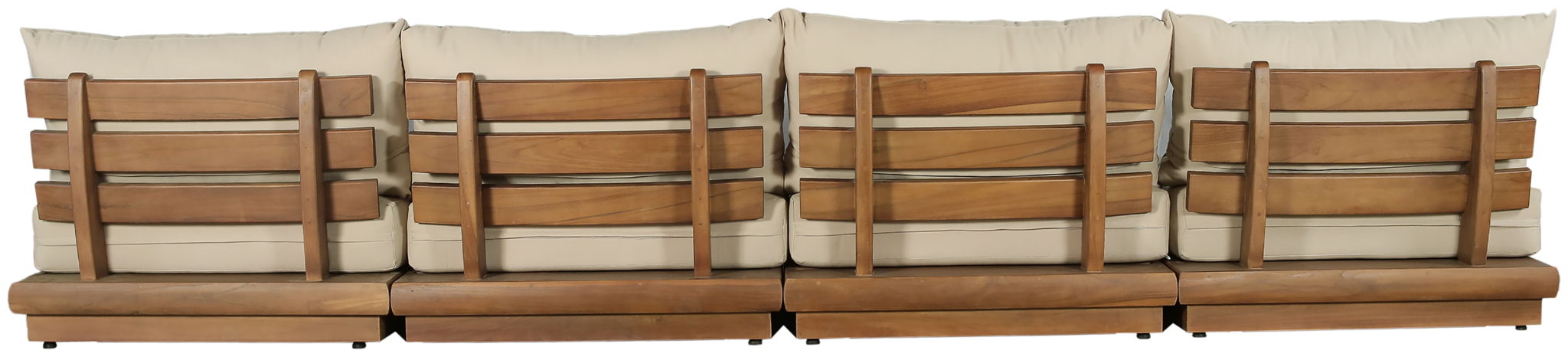 Mirella - 4 Piece Water Resistant Fabric Outdoor Patio Modular Sectional