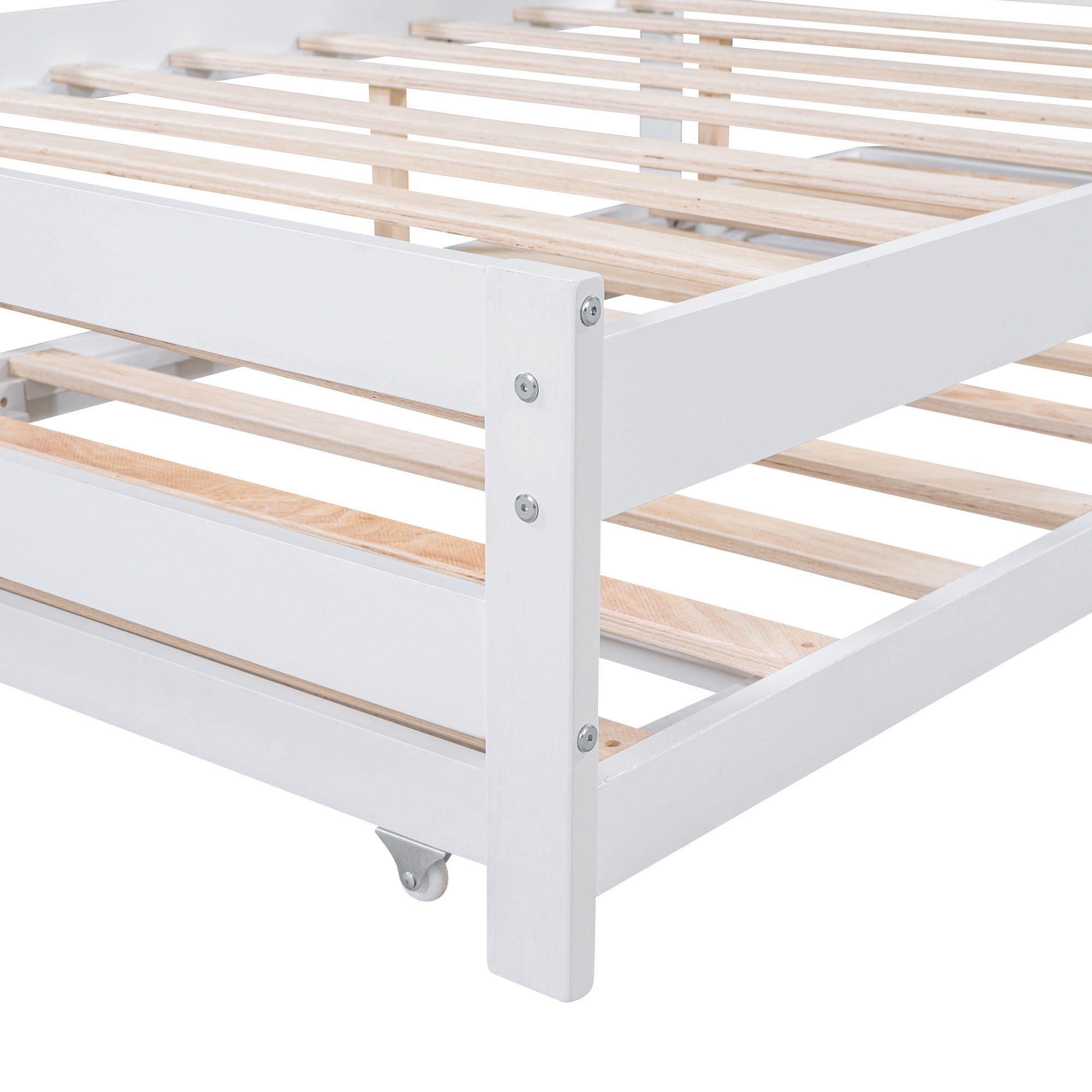 Platform Bed With Adjustable Trundle