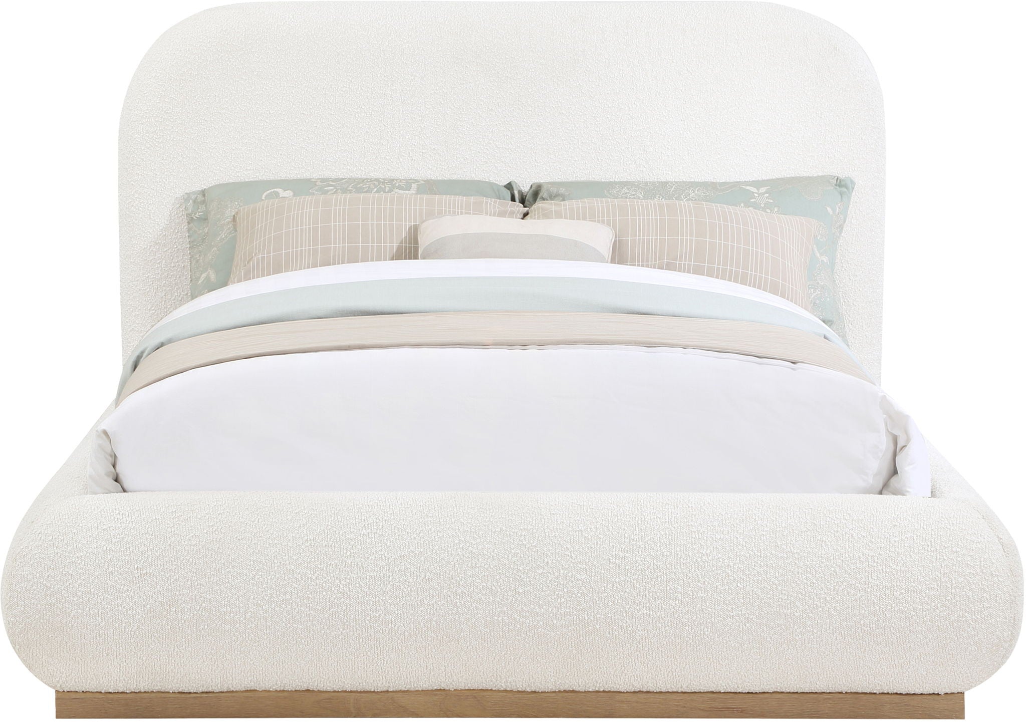 Vaughn - Boucle Bed With Natural Base