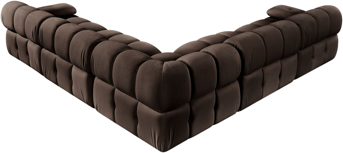 Orin - Velvet Fabric 5 Piece Modular Sectional