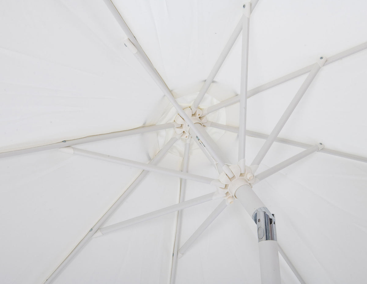 Amalfi - Patio Umbrella - Black Base / White Pole