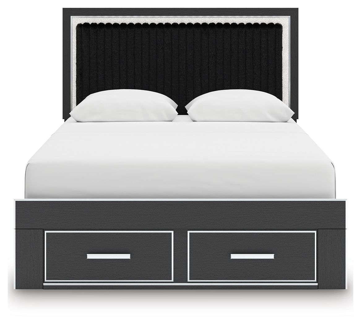 Zuraleus - Upholstered Panel Platform Storage Bed