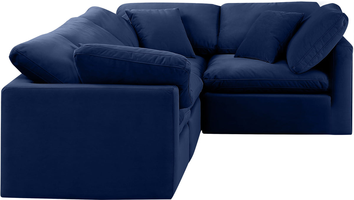 Indulge - Velvet 4 Piece Modular Corner Sectional
