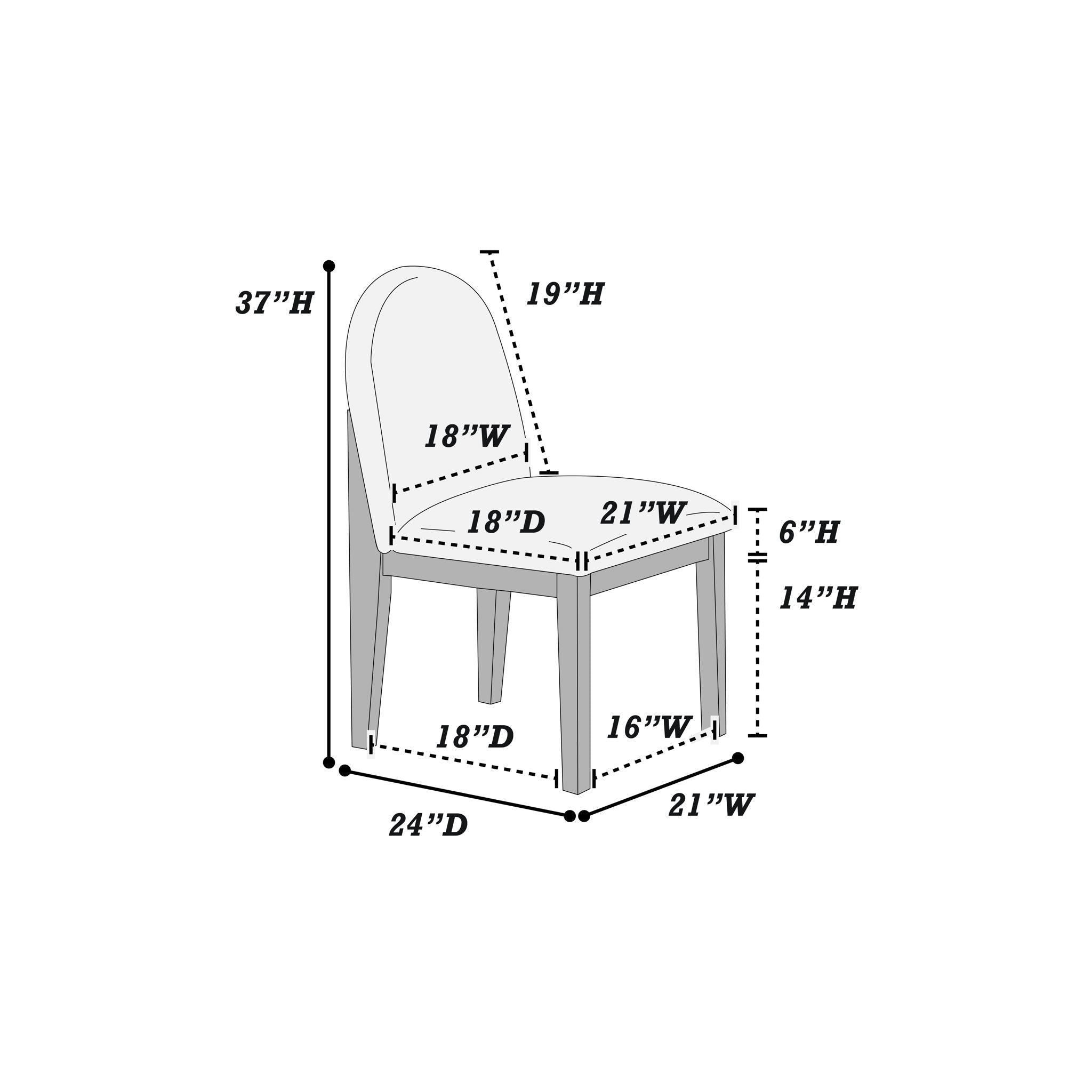 5 Piece Round Dining Set With With Chairs - Black / White