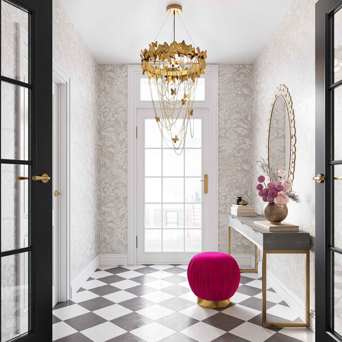 Butterfly - Chandelier - Gold