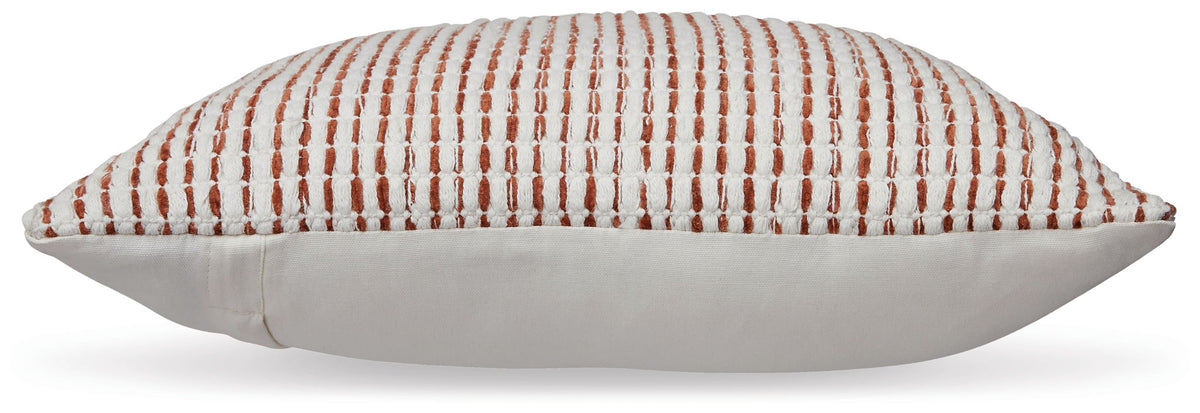 Nashlin - Pillow (Set of 4) - White / Rust