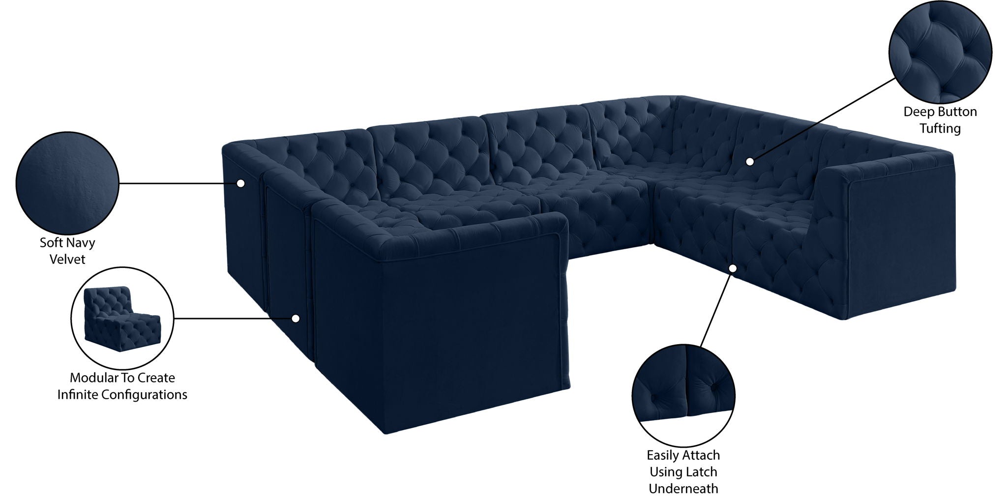 Tuft - 8 Piece Modular Sectional