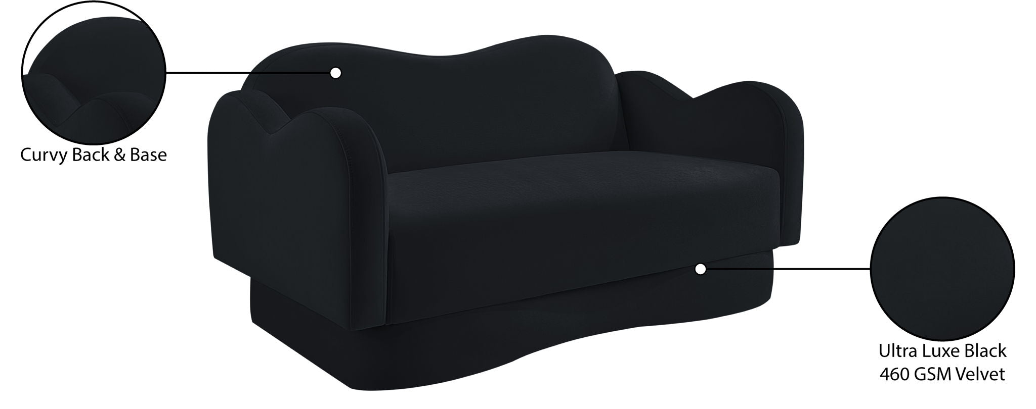 Bloom - Velvet Loveseat