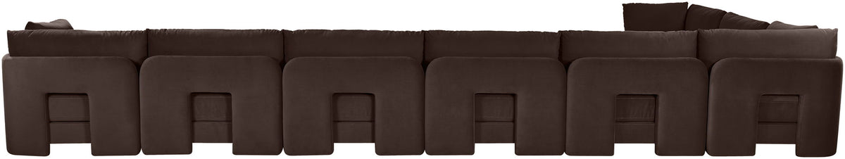 Hammond - Velvet Performance Fabric Upholstered 8 Piece L-Shaped Sectional