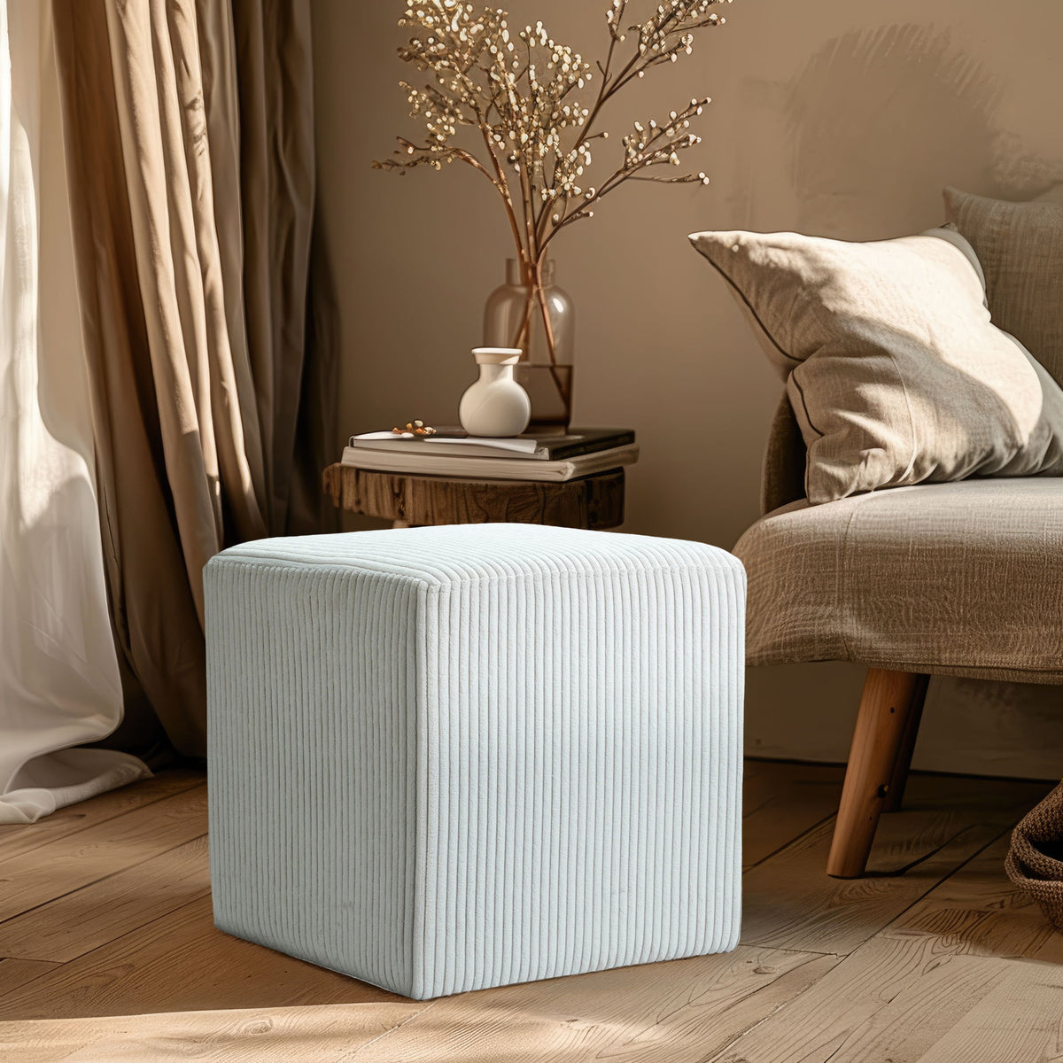 Roy - Microsuede Ottoman / Stool