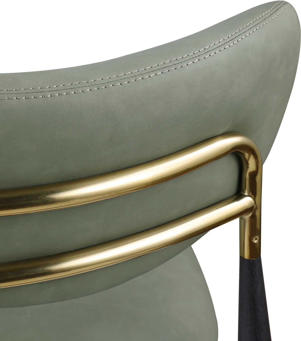 Ronda - Vegan Leather Upholstered Dining Side Chair - Black Legs