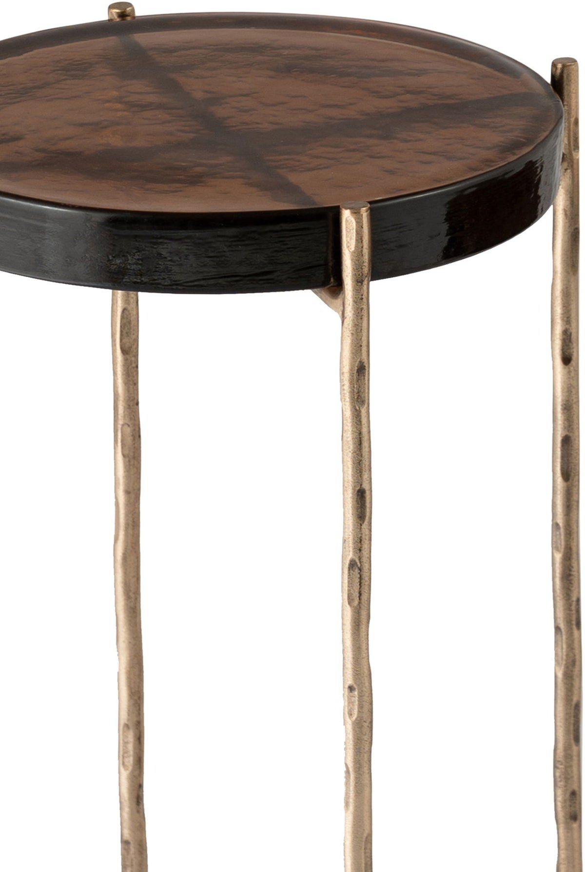 Vetra - Iron Base Bunching End Table - Brass