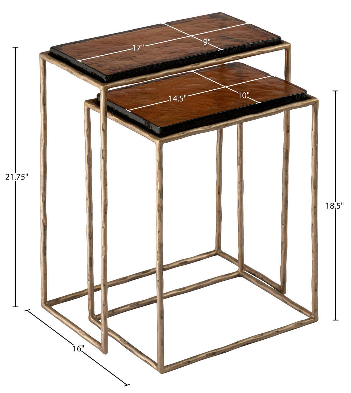 Calida - Nesting End Table - Brass